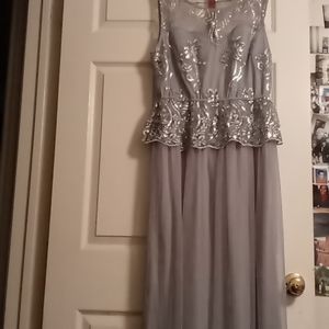 Silver and gray dress